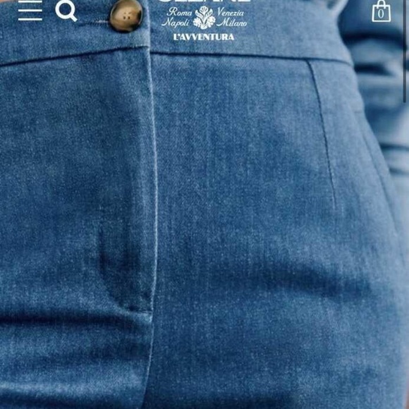 Sezane High Rise Blue Jeans - Picture 3 of 7